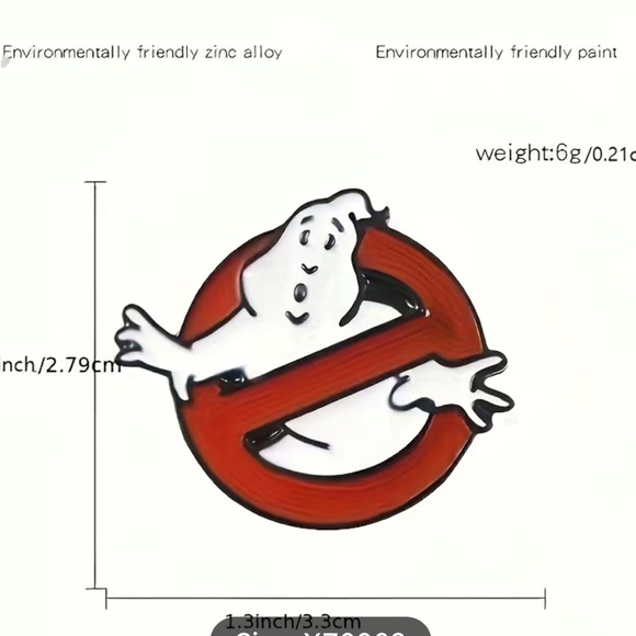 New Ghostbusters logo Pin Brooch - Picture 4 of 6